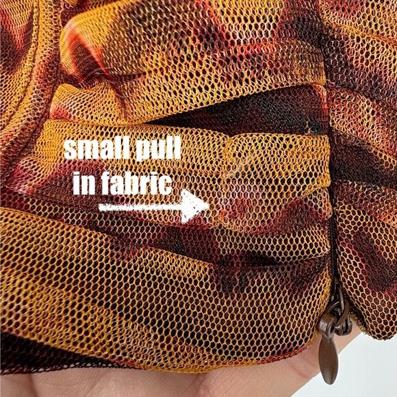 Zara Corset Women's M Y2K Festival Mesh Streetwear Mobwife Chocolate Brown Boho - Picture 4 of 8